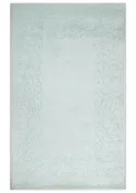 2.6x10 and 5x8 Hand Woven and Carved Silver and Gray Floral Art Silk Rug