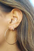 14K Rose Gold 2mm Lightweight Hoops Earrings