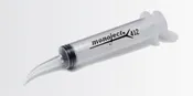 Disposable syringe with curved tip 12cc