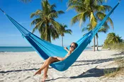 Caribbean Mayan Hammock LIGHT BLUE