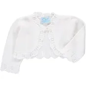 161-Julius Berger Classic Baby & Toddler Girl White Bolero Shrug