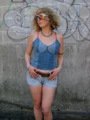 Carhartt Corset Tops - S/M Blue Denim