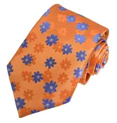 Amberglow Orange Floral Men's Necktie