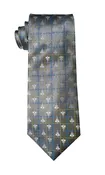 B-58 Hustler bomber jet silk tie in silver grey