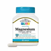 21st Century, Chelated Magnesium Glycinate, 200 Mg, 90 Caps