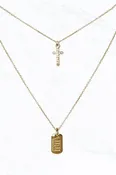 11.11 angel cross layer neck