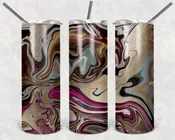 Abstract Gold & Red 20oz Tumbler