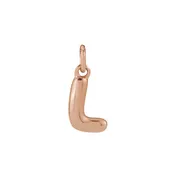 14K Rose Gold Bubble Initial Necklace or Pendant