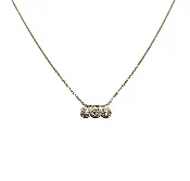 14K Pandora-Era Lab-Grown Diamond Triple Bezel Pendant Necklace - HOUSEWARE THRIFT STORE