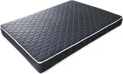6-inch waterproof high-density foam mattress with navy blue diamond-quilted breathable fabric. Quilting ensures both style and airflow for cool sleep