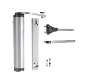 90° or 180° hydraulic gate closer for wall-mounted gates up to 330 lbs