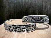 CUSTOM DETAILED CUFF BRACELET WITH INITIALS — Owen Jewelry Design