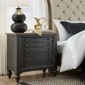 Americana Farmhouse Black Bedside Chest