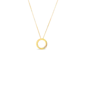 18K GOLD LOVE IN VERONA CIRCLE OF LIFE DIAMOND FLOWER NECKLACE