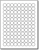 108up 3/4" Round Labels