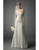 Watters Alisia 7052B <br>Sweetheart Lace A-Line Wedding Dress with Long Sleeves