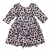 3/4 LS Leopard Spot Dress