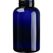 25 oz. (750 cc) Cobalt Blue PET Plastic Packer Bottle, 53mm 53-400