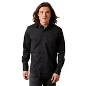 Ariat&reg; Black w/ Diamond Print McClain Modern Fit LS Men’s Shirt