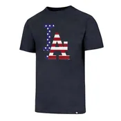 47' Brand Club Tee July 4th - Los Angeles Dodgers Tshirts Heather Navy