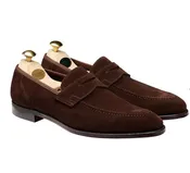 Crockett & Jones Teign Dark Brown Suede Loafer