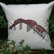 Broadway Bridge Canvas Pillow Case