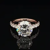 14kt Rose Gold Diamond Engagement Ring.