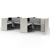 8' x 6' Cubicles - Global Evolve 4-Person Station (ATWPOP115)