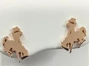 14KR Baby 3D Cowboy Earrings