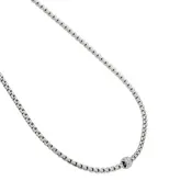 Fope Eka Collection Necklace with Pavé White Diamonds, 18K White Gold