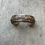 1/2" CUFF w/VINTAGE BRASS CHAIN