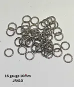 16 gauge stainless steel jump rings, 10mm – 50pcs