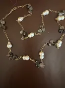 28″ Tourmaline/Pearl Necklace/Wrapped Or Not