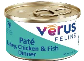 VēRUS Feline Turkey, Chicken & Fish Paté Formula 2.8oz