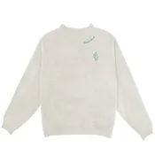Islanders Seashell Embroidered Mock Neck Oatmeal