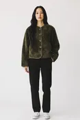 0039 ITALY PLUSH JACKET - OLIVE