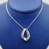 14kt White Gold Pendant with Diamonds (0.33 ctw) on 14kt White Gold Chain
