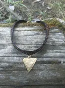 Triad on copper ribbon choker
