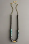 29″ Stone and Brass Necklace