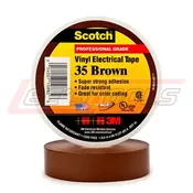 3M  35-BROWN  Scotch® Vinyl Color Coding Electrical Tape 35, 3/4 in x 66 ft, Brown, 10 rolls/carton, 100 rolls/Cas