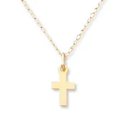 Children's Cross Necklace 14K Yellow Gold 13"