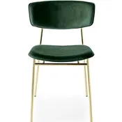 Fifties Chair - Green Velvet/Brass — Dara Modern