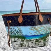 Louis Vuitton Hand-Painted - Beach Time