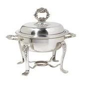 2 QT ROUND SILVER CHAFERS — PREMIERE PARTY RENTS
