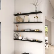 Black Radius Corners Floating Shelves