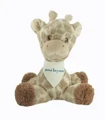 11" Loppy Giraffe with bandana and one color imprint