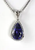 8 Carat Tanzanite Teardrop Pendant
