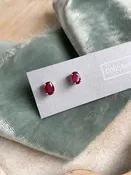 Blissful Ruby Silver Stud