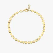 14K Gold Circle Chain Bracelet
