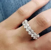 5.27ctw Oval Diamond Eternity Band